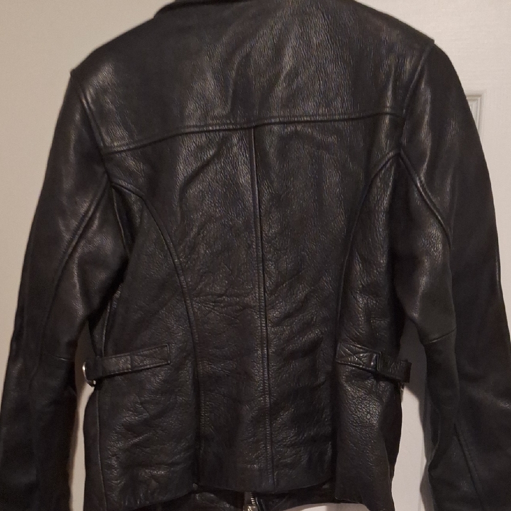 Guess Men's Black Leather Bomber Jacket - Picture 6 of 10